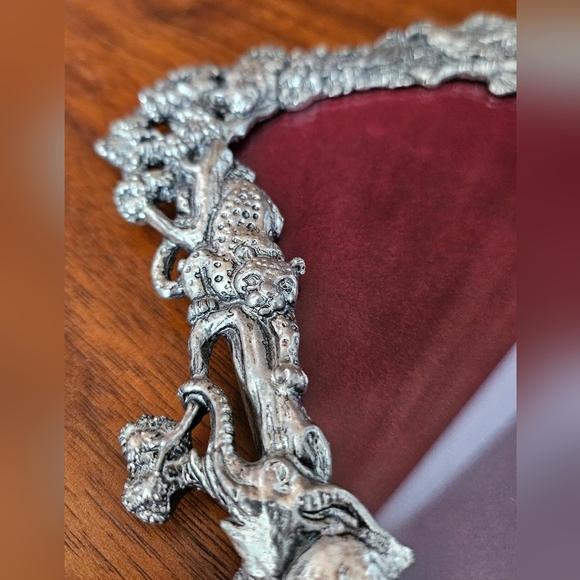 Vintage ARTHUR COURT 1995 Jungle Scene Elephants Leopards Bird Safari - Picture 2 of 16